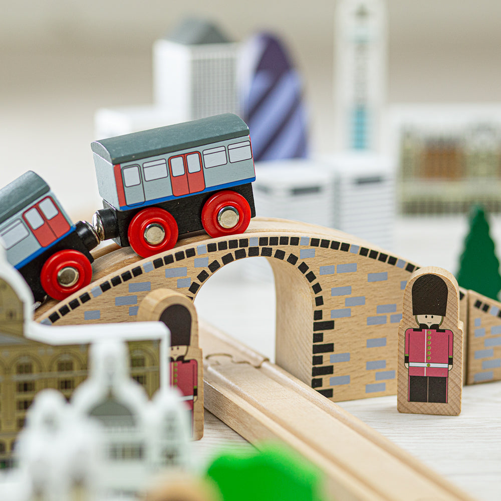 Wooden City Of London Train Set - Over 50 Pieces