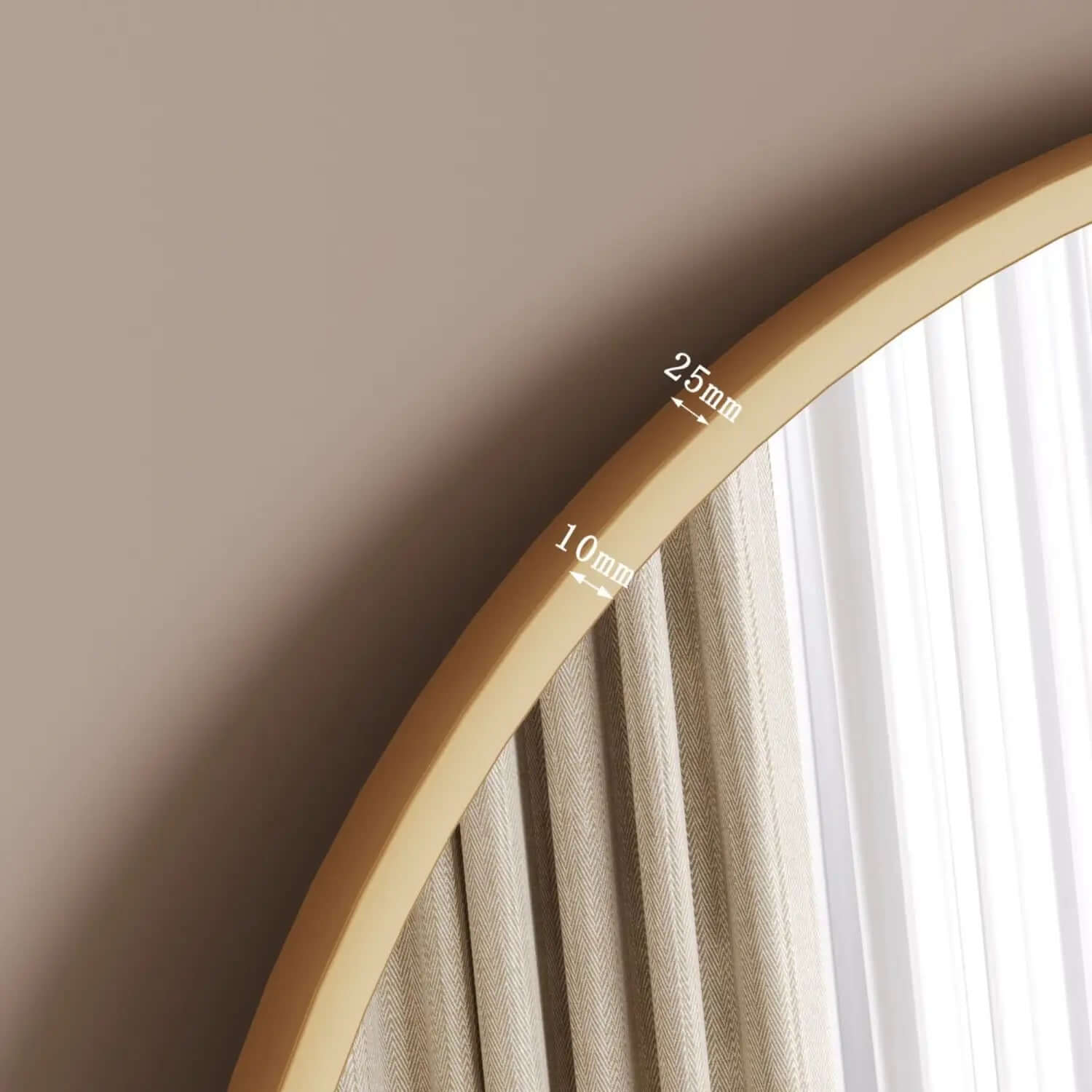 Akiko - Gold Metal Arched Mirror | 150cm x 60cm