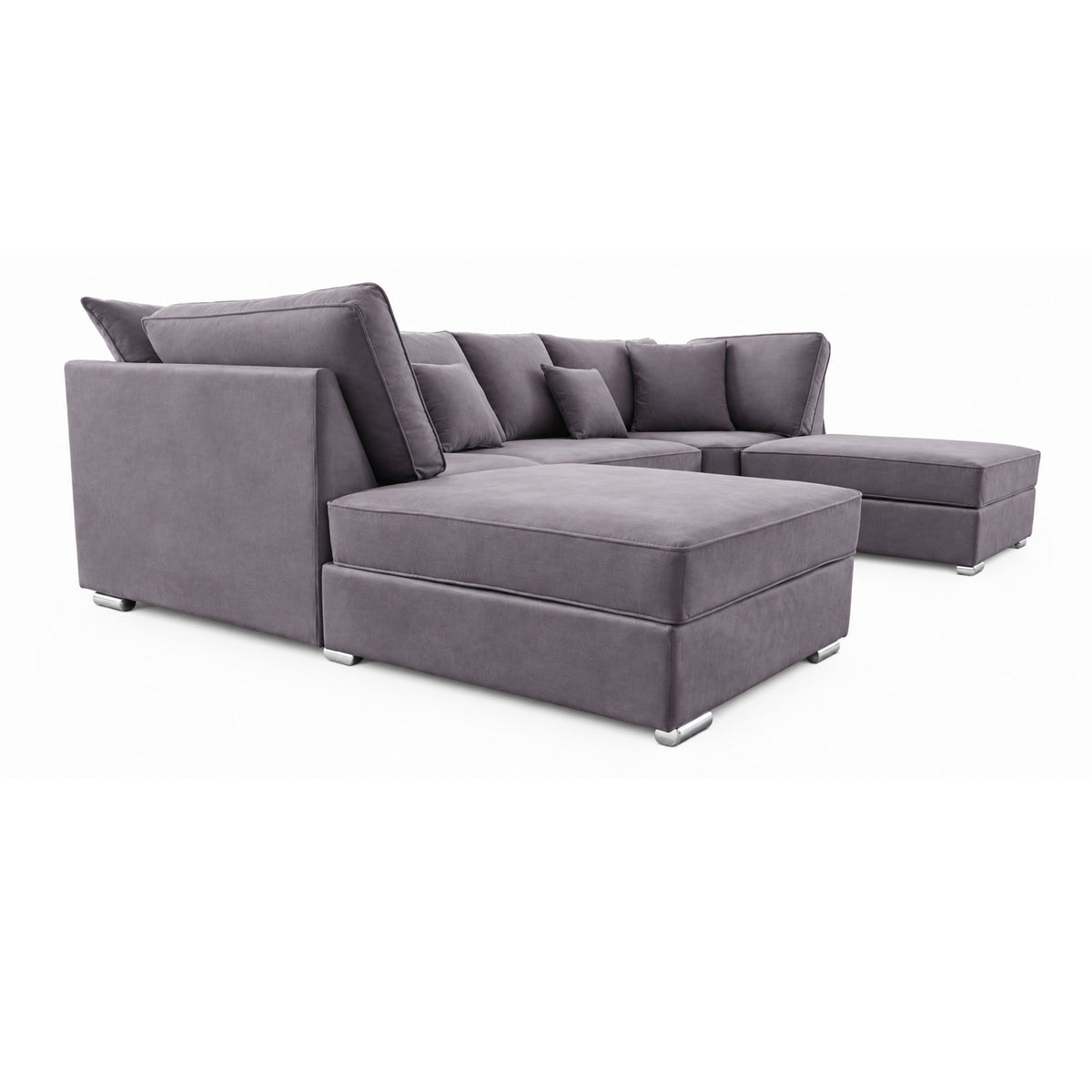 The Chelsea U-shaped Modular Corner Sofa With Deep Seat | 5 Seat | Light Grey