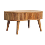 Solid Wood Stripe Coffee Table