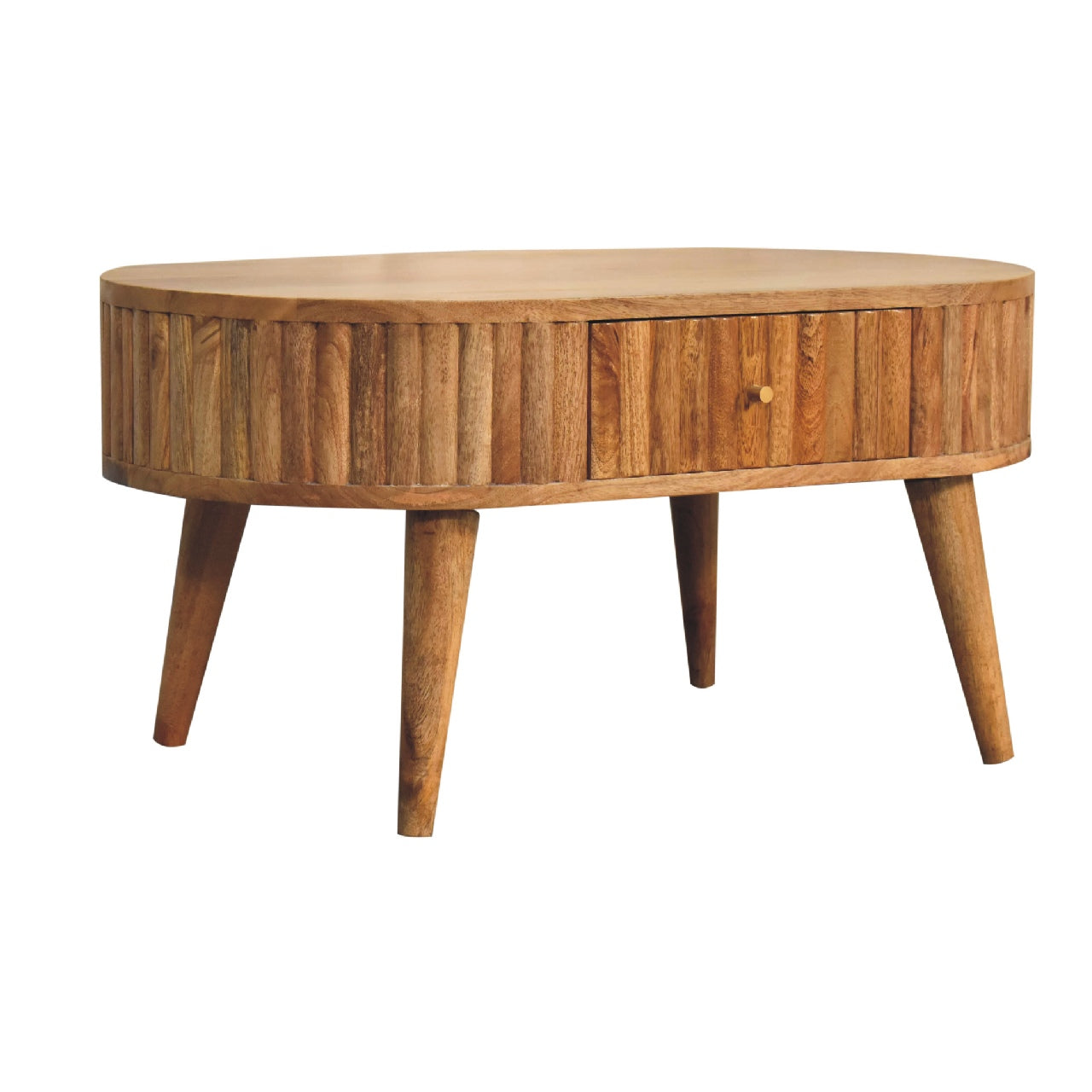 Solid Wood Stripe Coffee Table