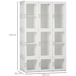 Portable Wardrobe, Clothes Organiser With Hanging Rods, White