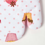 HOMESCAPES Cotton Cupcakes Pink Blue Oven Glove