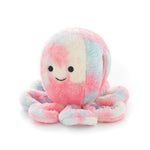 Soft Giant Handwarmer Cozy Plush Rainbow Octopus | 30cm x 30cm | Multi Colour