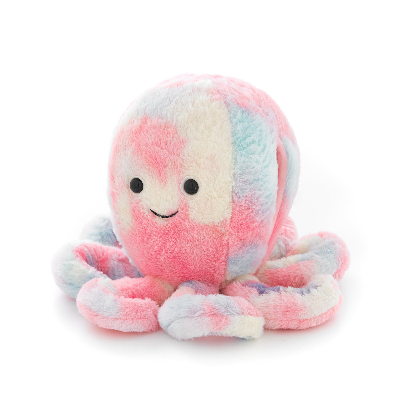 Soft Giant Handwarmer Cozy Plush Rainbow Octopus | 30cm x 30cm | Multi Colour