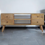 Solid Wood Nordic Entertainment Unit