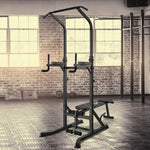 Power Tower Weight Bench Dip Stands For Home Gym | Black
