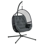 Hanging Egg Chair Set | Dark Gray