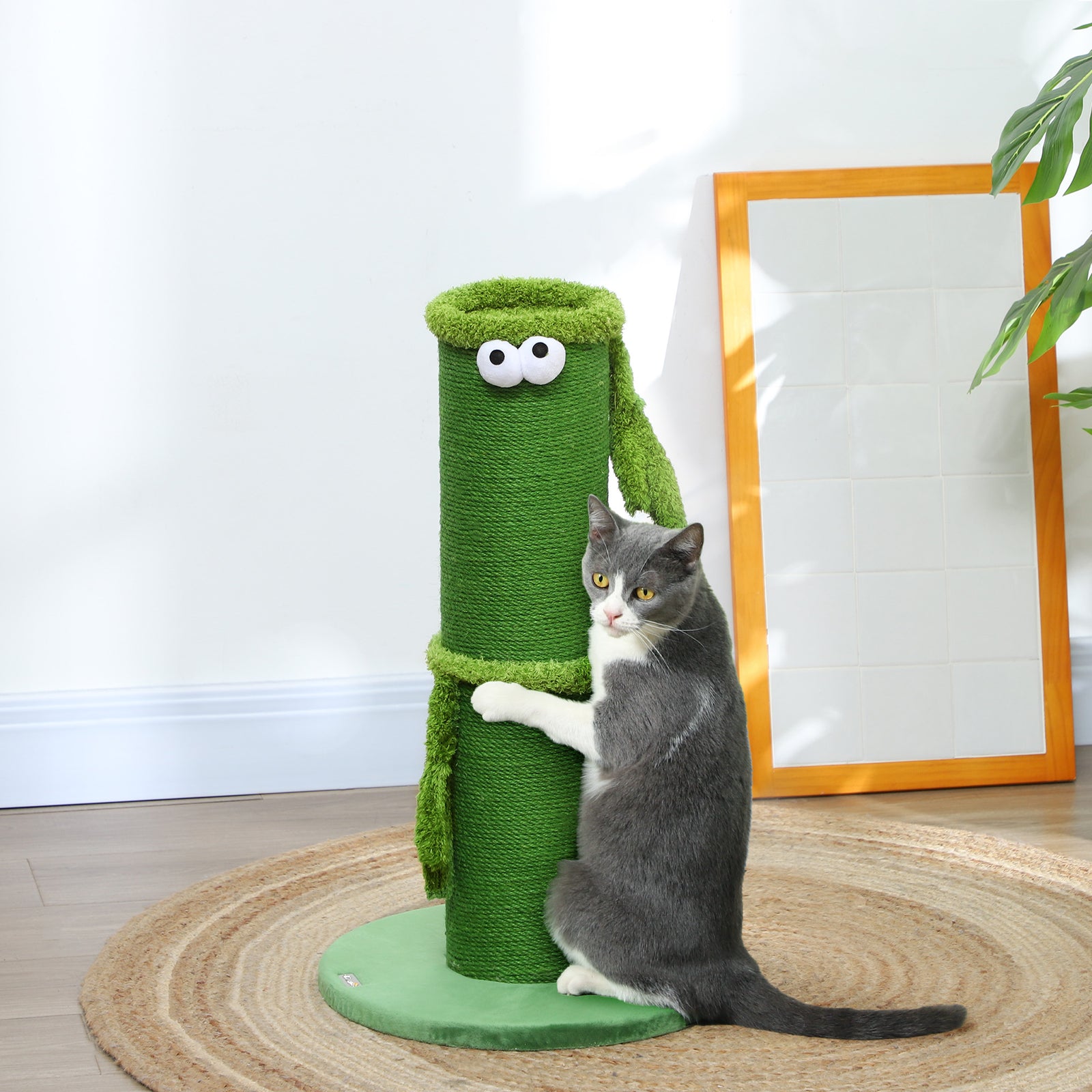 Cat Scratching Post For Indoor Cats With Sisal Rope Cover, Large Base