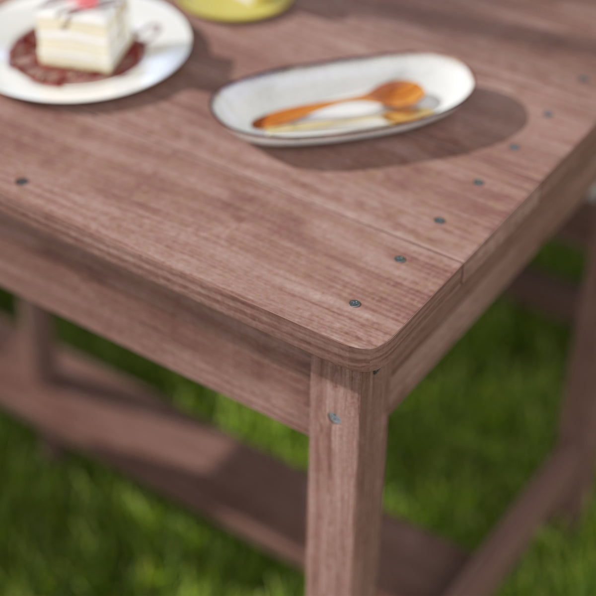 AIYAPLAY Kids Picnic Table, Wooden Kids Garden Furniture With Umbrella