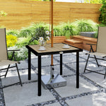 Garden Table For 4 Person W/ 5.4cm Parasol Hole | Brown