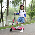 Folding Kids Electric Scooter For 7-14 Adjustable Battery Power | Pink