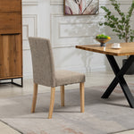 Set Of 2 Maiolo Fabric Dining Chairs | Brown