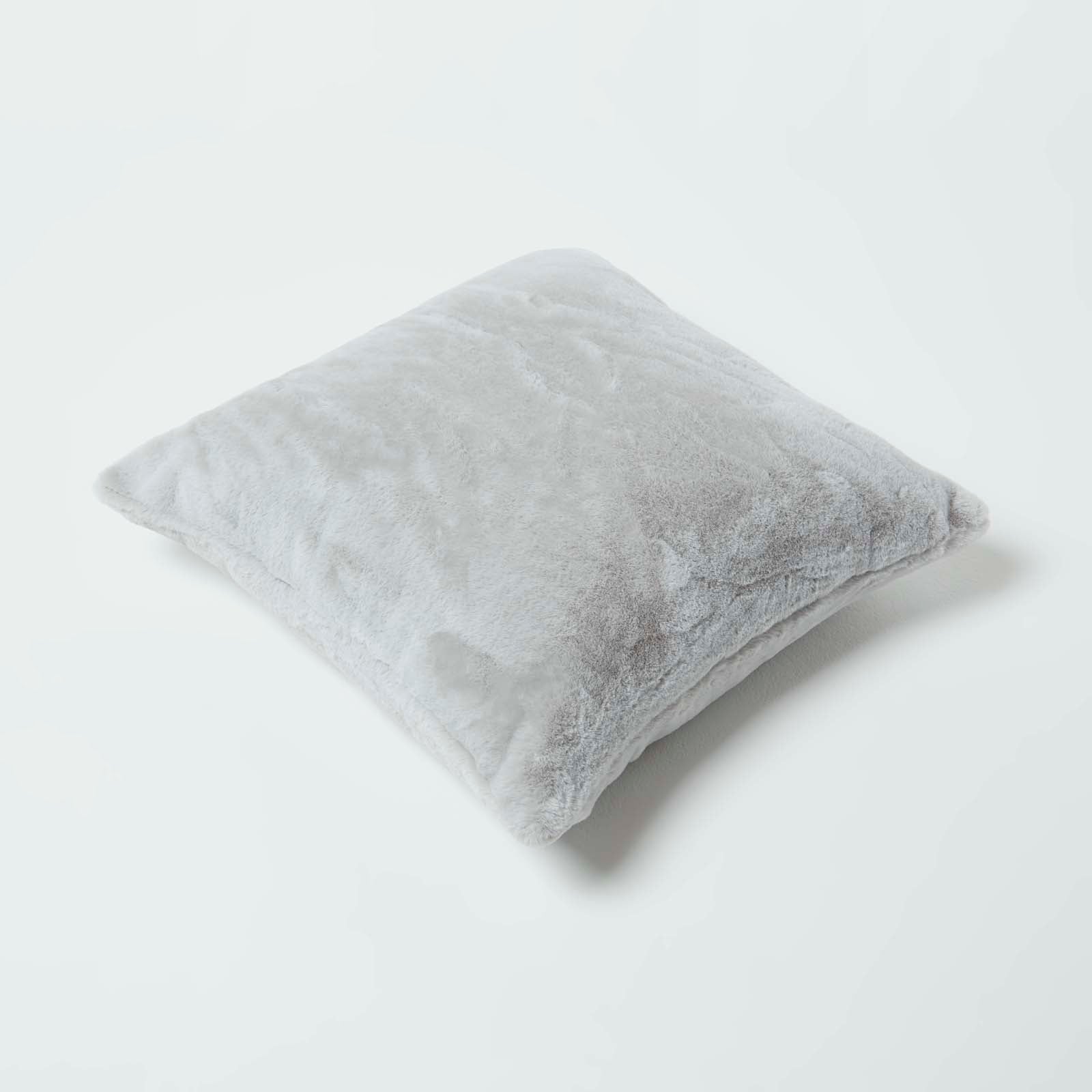 Soft Touch Faux Fur Filled Cushion | 45cm x 45cm | Grey