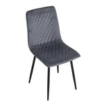 Breeins Set Of 4 Velvet Upholstered Diamond-quilted Dining Chair