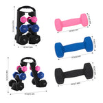 Breeins 1/2/3 Kg Fitness Dumbbells Home Hand Weights Set With Storage Stand