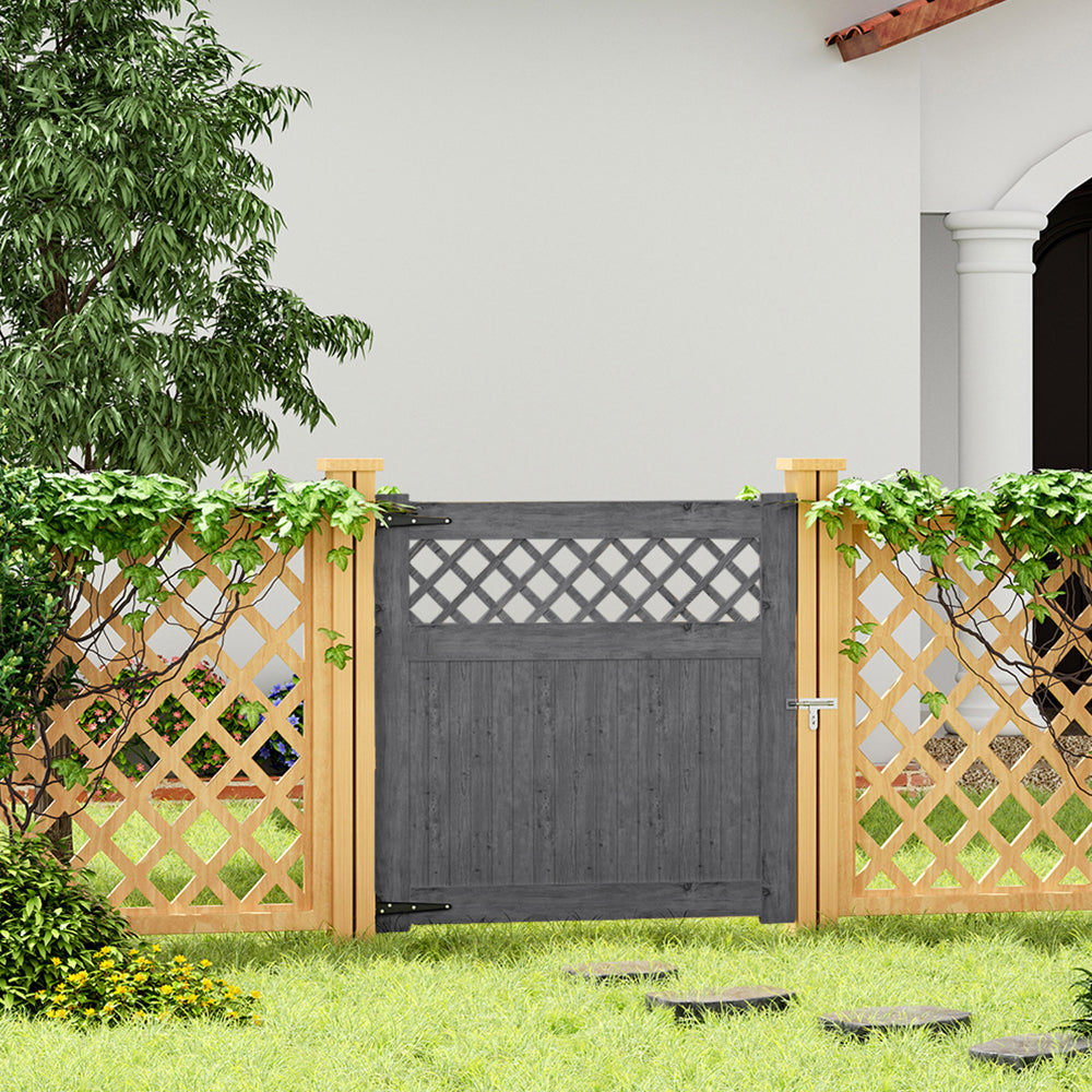 120cm W X 90/120cm H Rhombus Garden Wood Fence Gate | 120cm