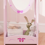 360° Rotating Kids Full Length Mirror, Children Standing Mirror, Pink