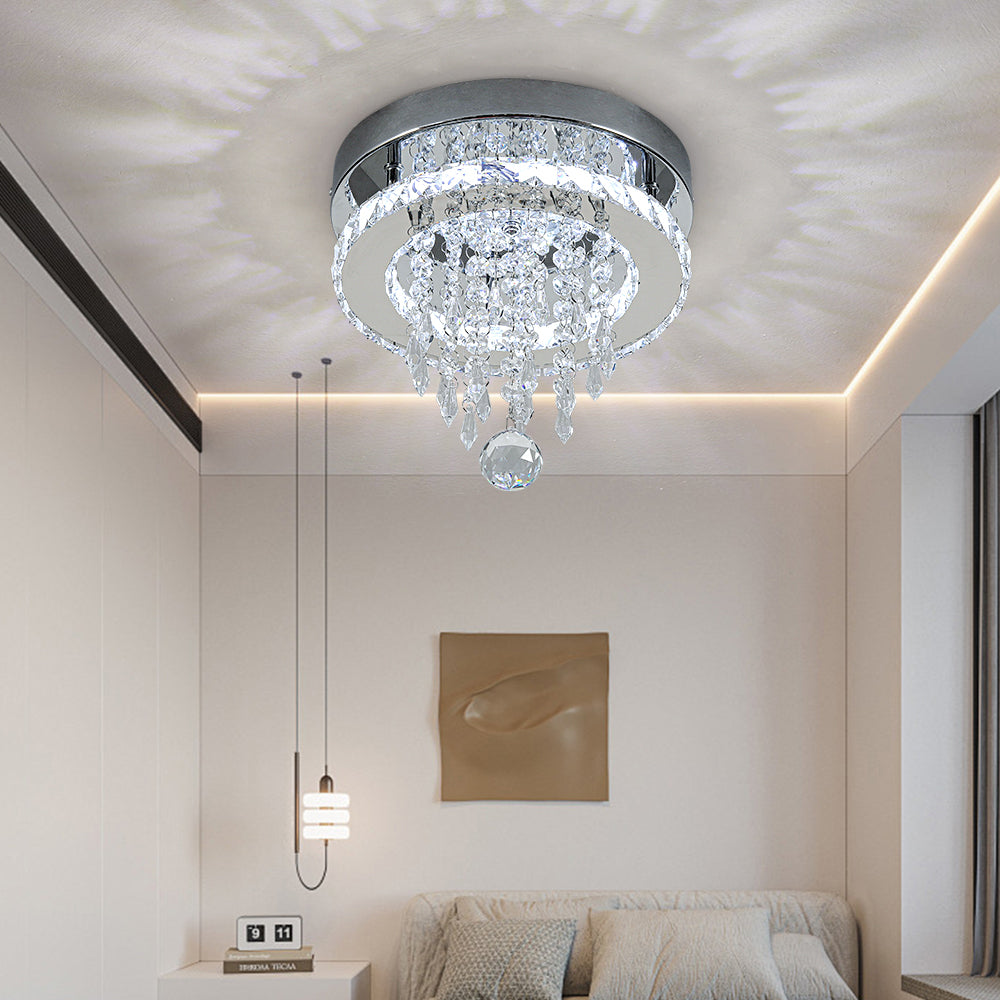 Modern Crystal Ceiling Light With Droplets