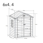6x4.4ft Plastic Outdoor Garden Storage Shed