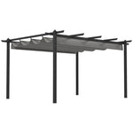 4 X 3(m) Aluminium Pergola Gazebo Garden Shelter W/ Roof | Gray