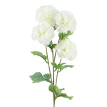 6 X 70cm White Artificial Carnation Stem - 24 Flowers