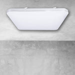 Palermo Modern White Led Ceiling Lamp Included Remote With Adjustable Brightness And Colour Temperature | 53cm | White