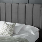 Aurora Velvet Ottoman Bed | Double | Grey