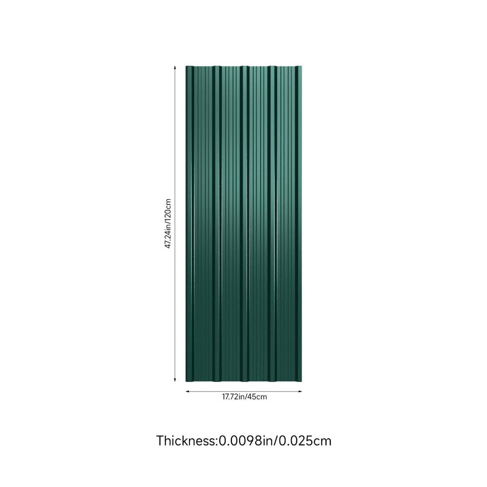 12pcs Galvanised Steel Corrugated Roofing Sheets | Green