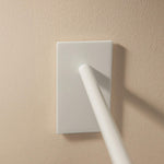 Single Arm Towel Rail, 30cm, Self-adhesive, White, Stick Collection