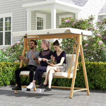 3-seater Swing W/ Upf30+ Canopy | Beige