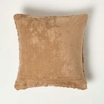 Sofia Pleated Velvet Cushion | 45cm x 45cm | Taupe