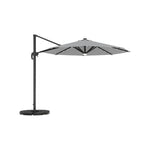 Living and Home Round Cantilever Parasol With Solar Light And Hdpe Parasol Base
