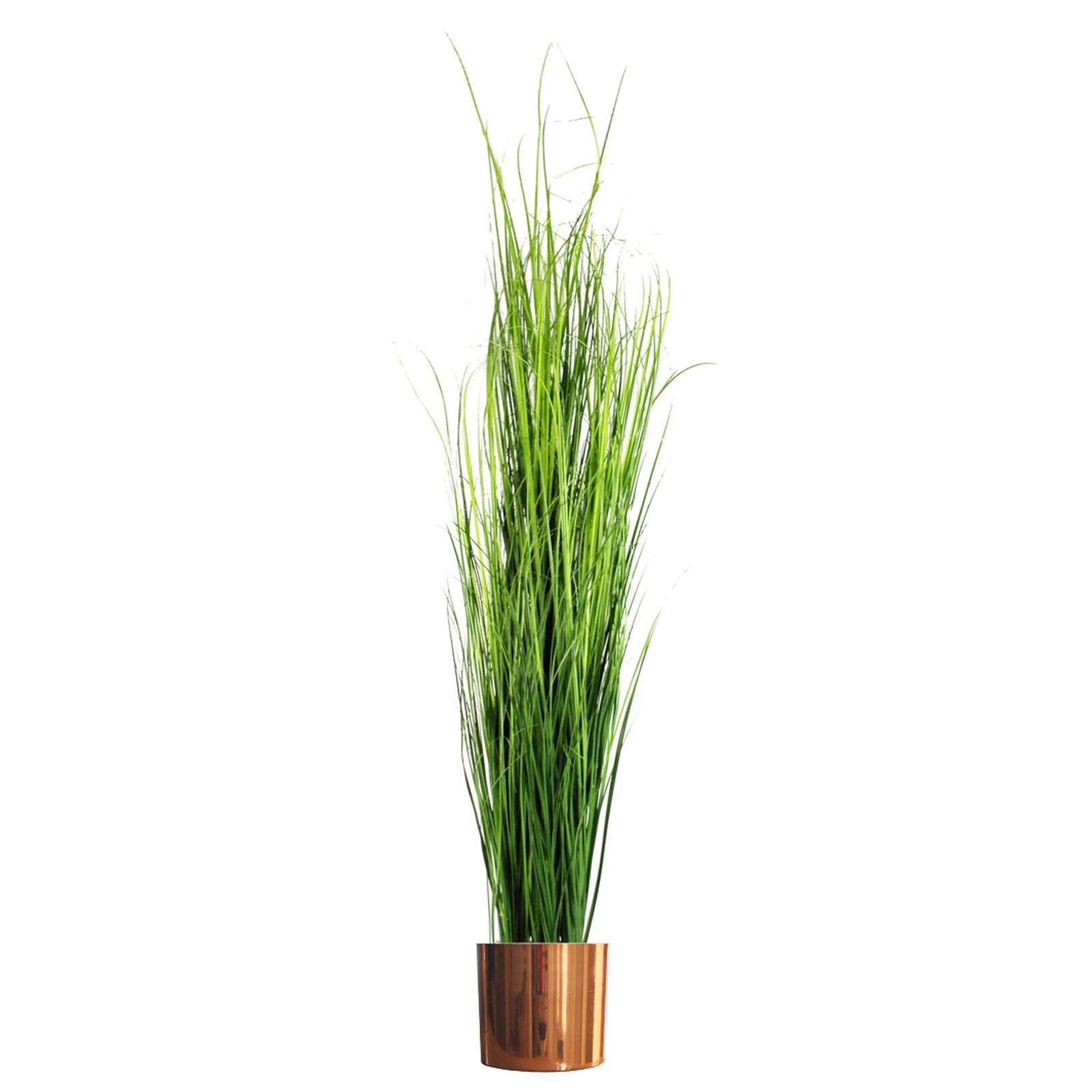 Artificial 130cm Onion Grass Plant With Copper Metal Plater