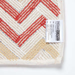 Chevron Cotton Bath Mat | 50 x 80cm | Orange & White