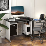 Computer Desk With Drawer, Wooden Workstation | Black