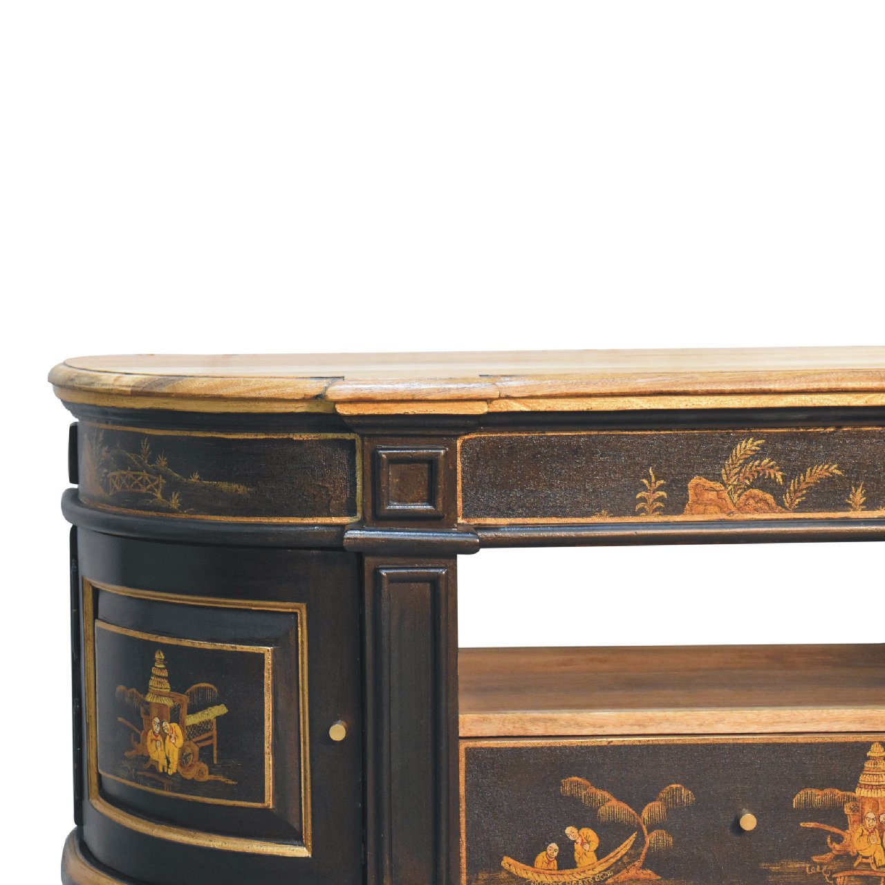 Solid Wood Oriental 2 Door Media Unit