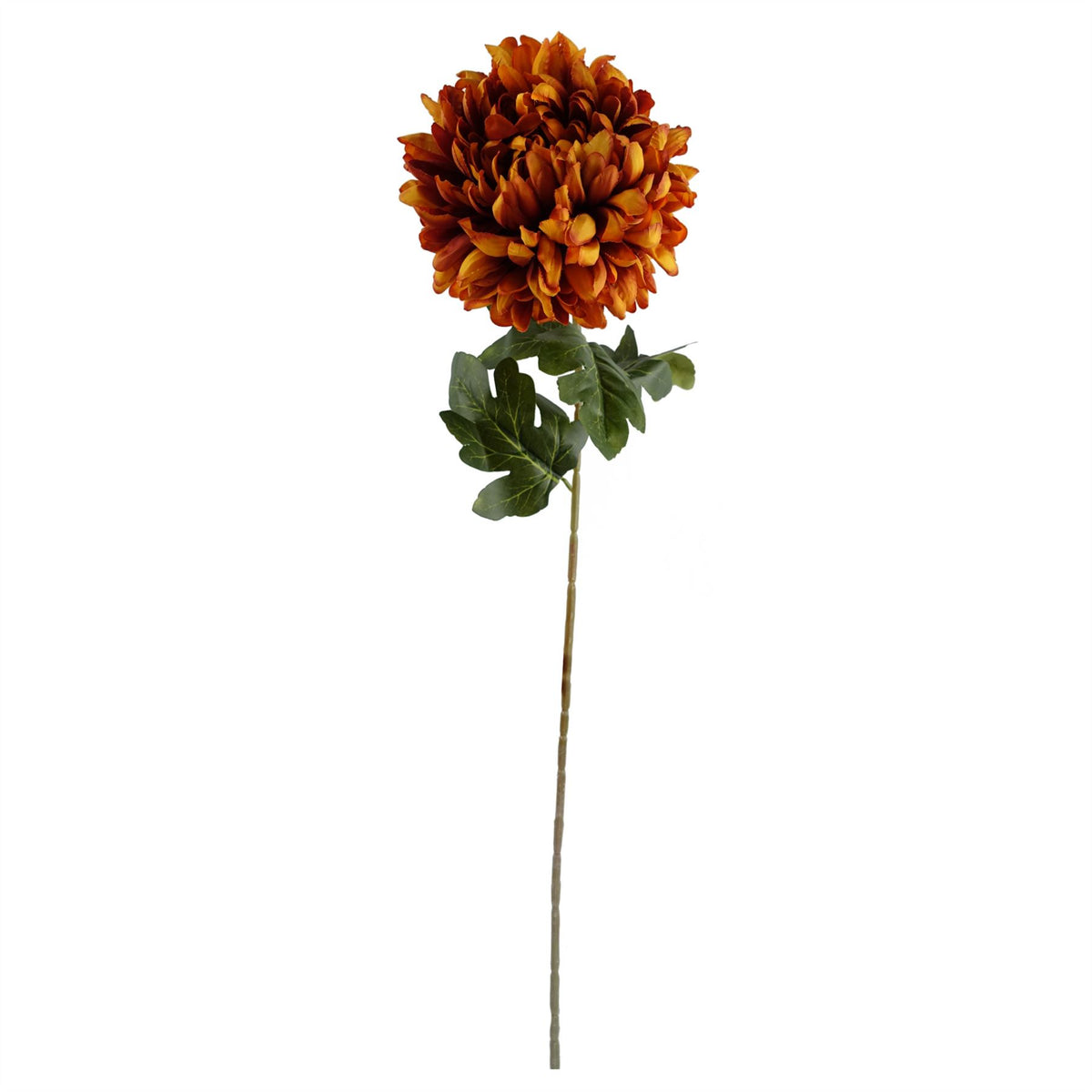 Pack Of 6 X 75cm Artificial Extra Large Reflex Chrysanthemum Orange