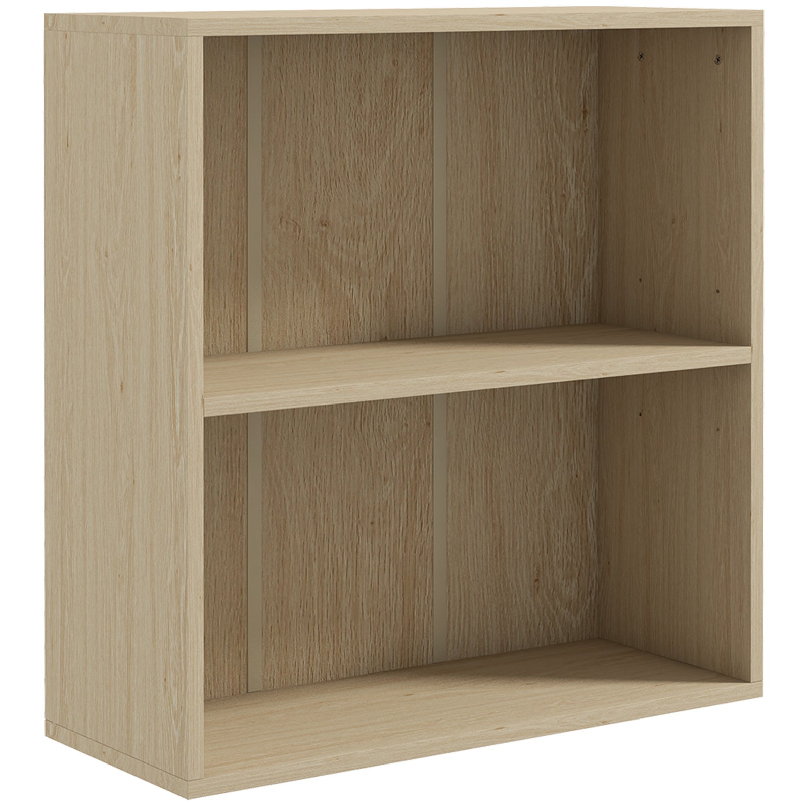 Bookshelf Display Storage Shelf With 2 Compartments Study | One Size | Yellow