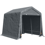Garden Storage Tent Bike Shed W/ Metal Frame & Zipper Doors
