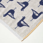 Seagull Pattern 100% Cotton Hand Towel | Hand Towel | Navy Blue