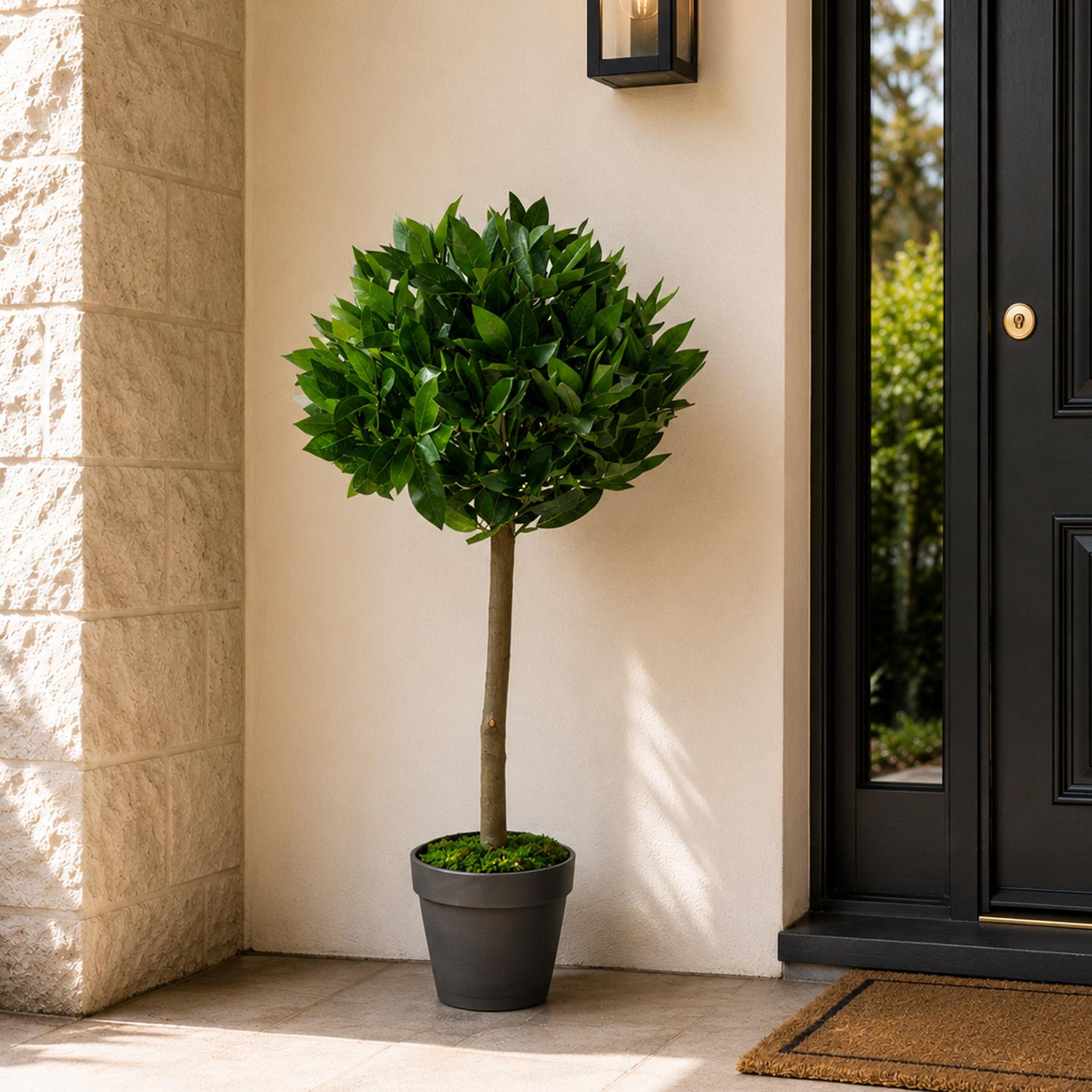 90cm  Design Uk Artificial Realistic Bay Laurel Topiary Ball Tree