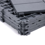 Pack Of 10 Mosaic Composite Interlocking Decking Tiles | Light Grey