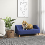 Dog Sofa Bed Cat Sofa W/ Soft Cushion For Small Medium Large Dogs | Blue