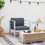 Patio Furniture Aluminium Armchair W/ Cushions
