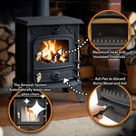 5kw Cast Iron Wood Burning Stove Multi-fuel Fireplace Ja013 Defra Approved