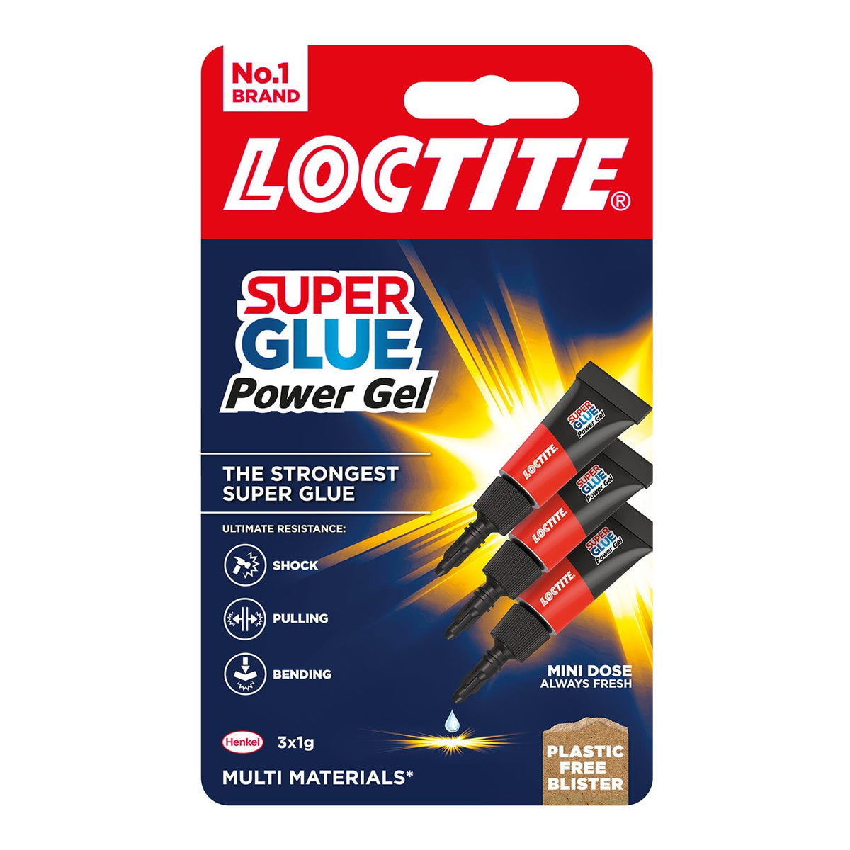 Mini Trio Super Glue Gel For High-quality Repair For All Materials, 1g | Set of 3