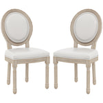 Dining Chairs Set Of 2 Pu Leather Upholstered Kitchen Chairs