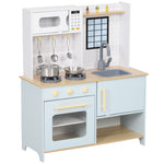AIYAPLAY Play Kitchen, Kids Kitchen Playset With Light & Sound Stove