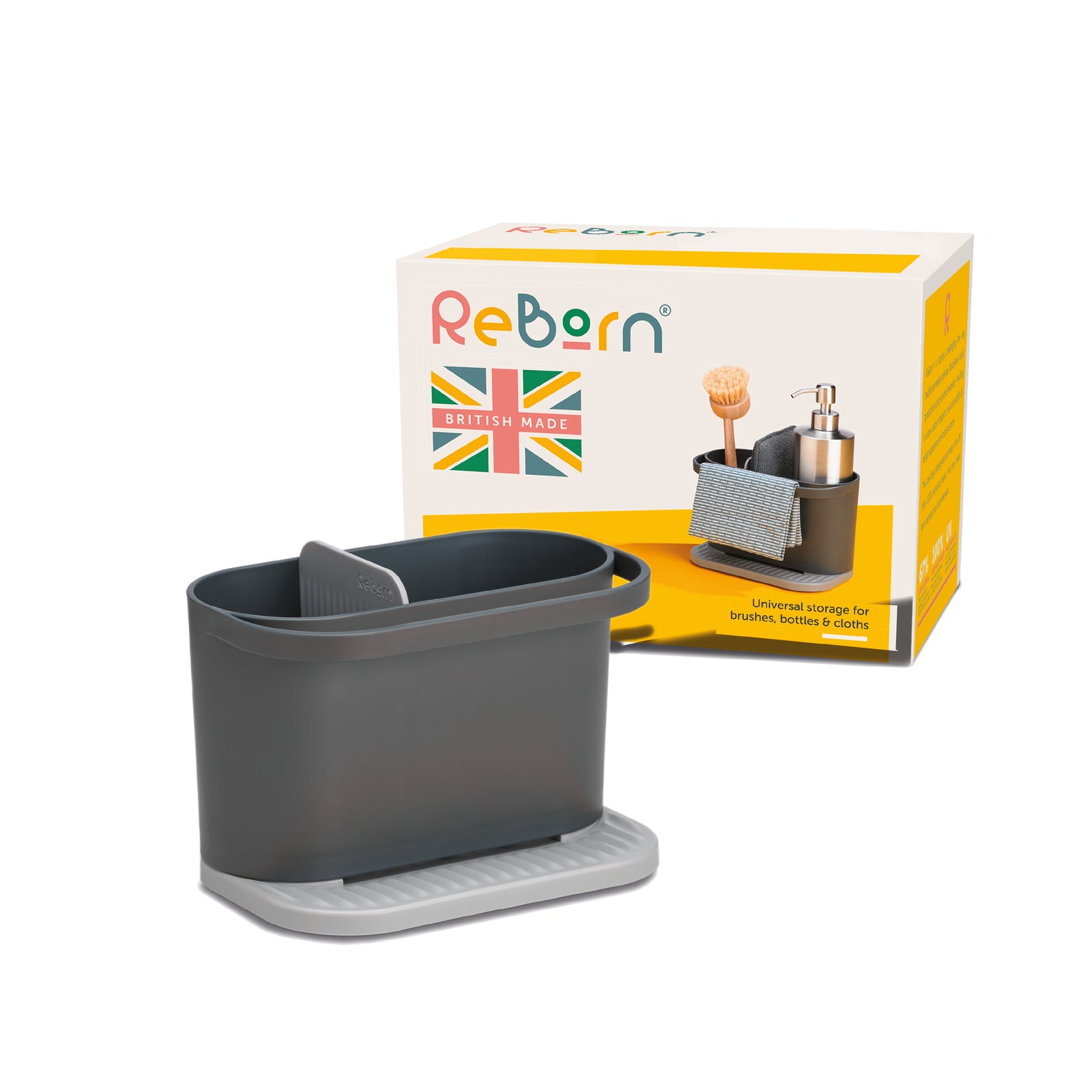 Recycled Sink Tidy - Dark Grey Kitchen Sink Organiser - Made in the UK